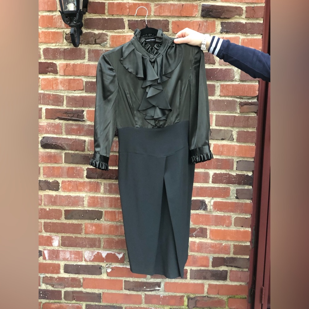 EMPORIO ARMANI RUFFLED DRESS